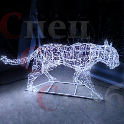 Фигура световая 3D Пантера, длина 1.75м