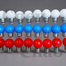 Белт Лайт E 27 Комплект ламп (белая + красная + синяя) IP65 1.5W 24шт